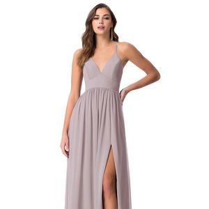 Azazie Aaida size 4 in dusk bridesmaid dress